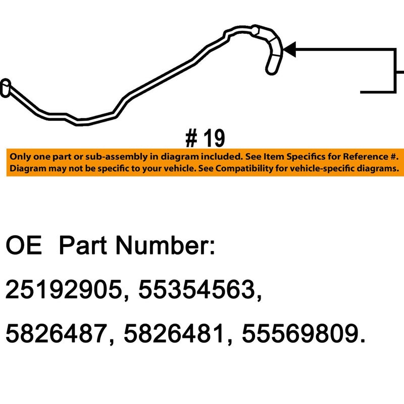 koxuyim Throttle Body Inlet Heater Hose, Heater Inlet Pipe Compatible with 2011-2018 Sonic 2011-2016 Cruze 1.8L 1.6L Replaces 25192905 55569809 - Image 4